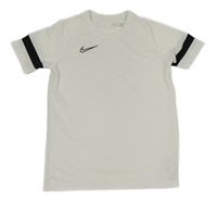 Bílo-černé funkční sportovní tričko s logem Nike