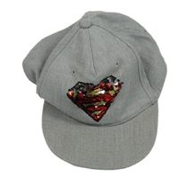 Šedá melírovaná kšiltovka se znakem z překlápěcích flitrů - Superman H&M