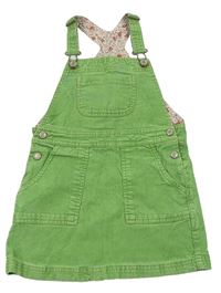 Zelená manšestrová sukně s laclem Mini Boden