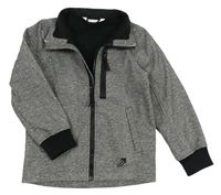 Tmavošedá melírovaná softshellová bunda H&M