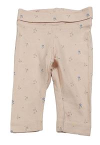 Světlerůžové květované lehké tepláky H&M