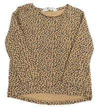 Hnědé vzorované triko H&M