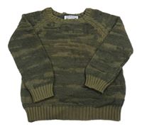 Khaki vzorovaný svetr Matalan