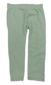 Světlezelené puntíkaté legíny