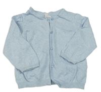 Světlemodrý melírovaný propínací svetr H&M