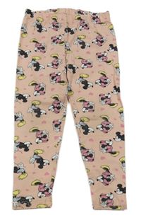 Růžové legíny s Minnie a Mickeym Disney