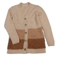 Růžovo-hnědý propínací svetr Orchestra