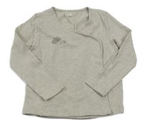 Šedé melírované zavinovací triko s ježkem TCM