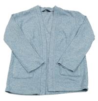 Modrý melírovaný úpletový cardigan George