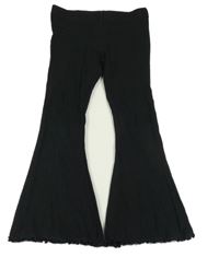 Černé žebrované flare legíny Next