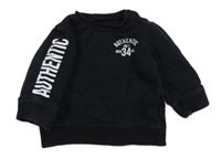 Černá mikina s nápisem a číslem Mothercare