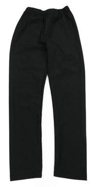 Černé žebrované legíny