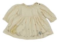 Béžové bavlněné šaty s Púem a Prasátkem Disney