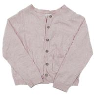 Růžový melírovaný propínací svetr Next