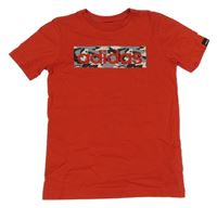 Červené tričko se vzorem Adidas