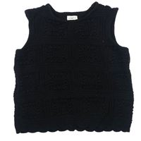 Černá vzorovaná svetrová vesta F&F