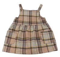 Šedo-růžové kostkované laclové šaty Primark