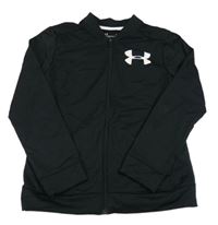 Černá sportovní funkční propínací mikina s logem Under Armour