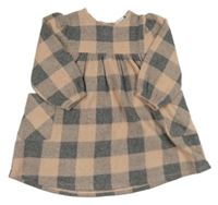 Růžovo-šedé kostkované úpletové šaty F&F