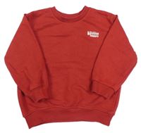 Cihlová mikina s nápisem Zara