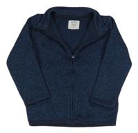 Tmavomodrá melírovaná pletená thermo mikina C&A