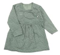 Zelené vzorované bavlněné šaty 