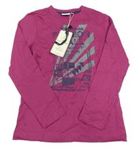 Nové - Fuchsiové triko s potiskem Tom Tailor