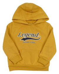 Okrová mikina s nápisem a kapucí Primark