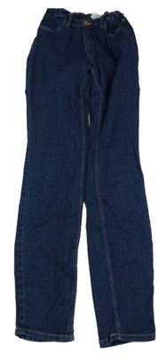 Tmavomodré skinny rifle 