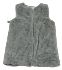 Nové - Šedá podšitá kožešinová vesta Primark