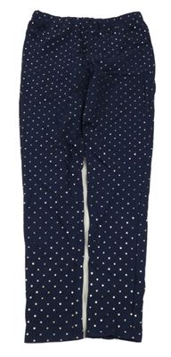 Tmavomodré puntíkaté tregíny 