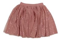 Starorůžová tylová sukně s hvězdičkami 