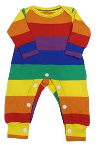 Barevný pruhovaný teplákový overal 