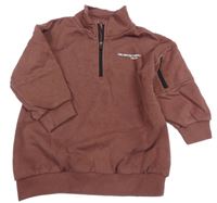 Vínová mikina s nápisem Next