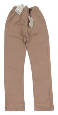 Nové - starorůžové plátěné chino kalhoty Next
