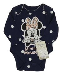 Nové - tmavomodré body s puntíky a Minnie Primark