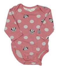 Růžové puntíkaté body s Minnie H&M
