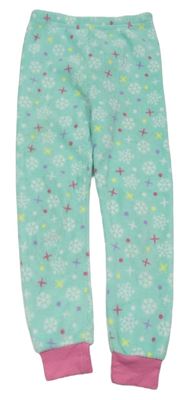 Zelené chlupaté pyžamové kalhoty s hvězdičkami Primark