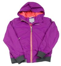 Fialová šusťáková funkční pod/zimní bunda s kapucí Icepeak