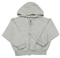 Světlešedá melírovaná propínací mikina s kapucí George