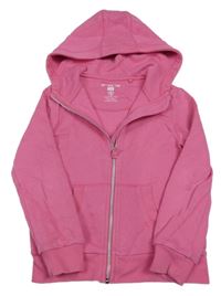 Růžová propínací mikina s kapucí F&F