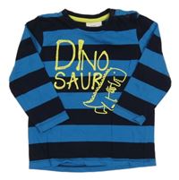 Modré pruhované triko s dinem Topolino