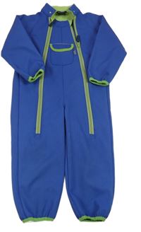 Modro-zelená kostkovaná softshellová kombinéza Jako-o 