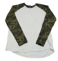 Bílo-khaki triko s army rukávy George