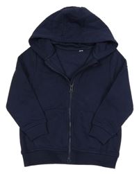 Tmavomodrá propínací mikina s kapucí George