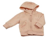 Růžová propínací mikina s kapucí Primark