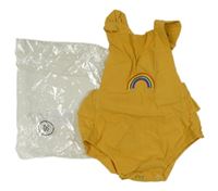 Nové - Hořičové laclové kraťasy s volánky a duhou 