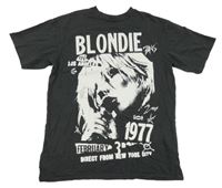 Antracitové oversize tričko - Blondie H&M
