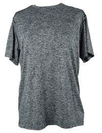 Pánské tmavošedé melírované sportovní tričko New Balance 