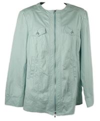 Dámská světlemodrá vzorovaná koženková bunda 